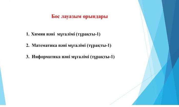 Бос лауазымға конкурс жариялау туралы